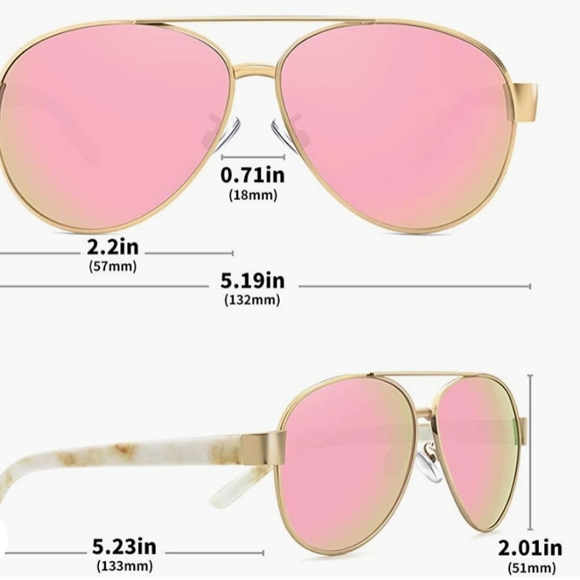 New Polarized Aviator Tortoise Shell Sunglasses - Picture 10 of 15